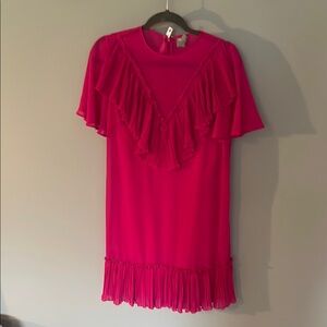 ASOS Vibrant Pink Ruffled Dress